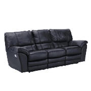 Madrid large Leather Recliner Sofa, Black