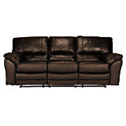 leather recliner sofa large, brown