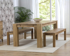 madrid Oak Dining Table - 200cm with 2 Benches