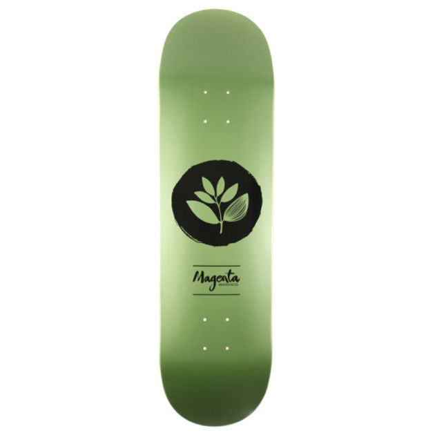 Magenta Team Circle Olive Skateboard Deck - 8.25