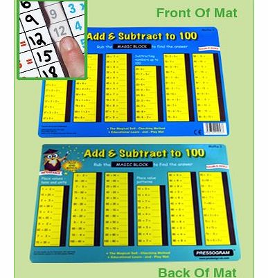 Add & Subtract 2 - Activity Magic Placemat (5 - 7 years) - with 2 Dry Wipe Pens each worth 1.45 (please note one double-sided laminated Magic Mat is included)