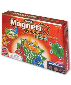 MAGNETIX 40 Piece Translucent Triangle Building Set