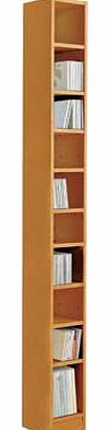 Maine Tall DVD and CD Media Storage Tower - Oak