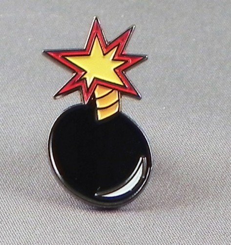 Metal Enamel Pin Badge Brooch Cartoon Exploding Bomb