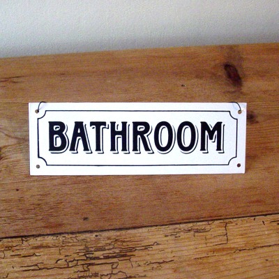 BATHROOM Sign