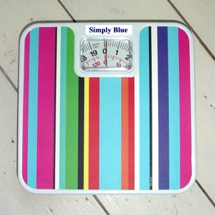Coloured Stripes Bathroom Scales