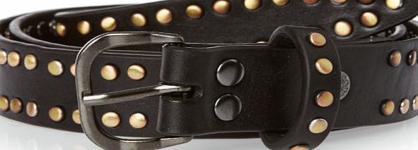 Maison Scotch Womens Maison Scotch Metal Detail Leather Belt