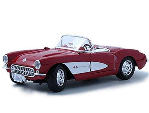 Maisto Diecast Model Chevrolet Corvette (1957) in Red (1:18 scale)