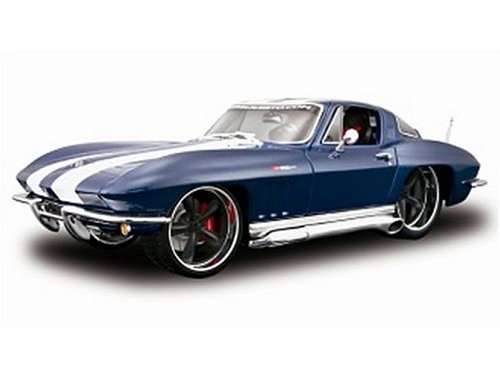 Maisto Diecast Model Chevrolet Corvette Pro-Rodz (1965) in Blue (1:18 scale)
