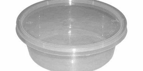 Majestic 50 ROUND 10oz PLASTIC CLEAR MICROWAVE/OVEN SAFE STORAGE CONTAINERS BABY FOOD