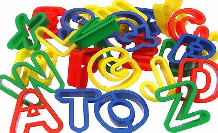 Major Brushes Plastic Dough Cutters Upper Case Alphabet Pack