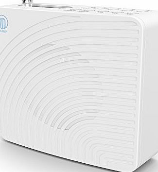 MAJORITY Chesterton DAB Digital FM Portable Radio / Alarm Clock / Rechargeable Battery / Mains Powered - White