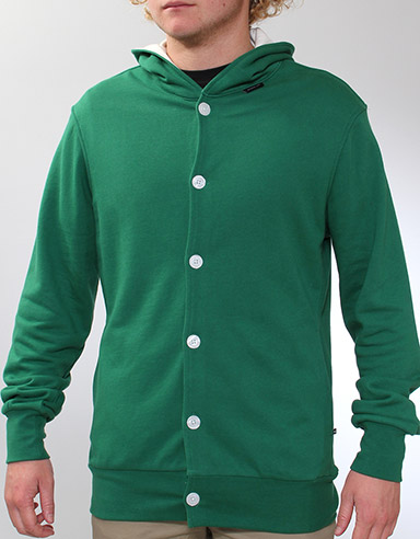 Button Up Hoody - Green