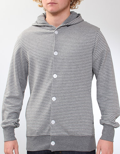 Button Up Hoody - Grey