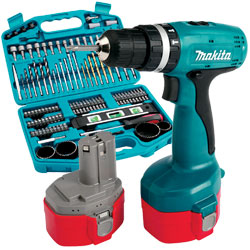 14.4v Hammer Action Cordless Drill with 2 Batteries and 101 Piece Accessory Set