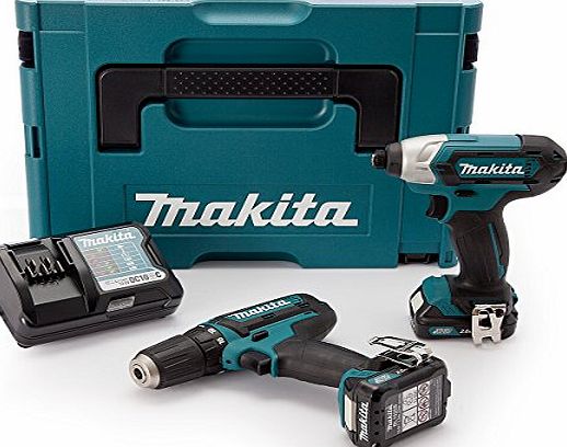 Makita CLX201AJ 10.8 V CXT Li-Ion Cordless Kit (2-Piece)