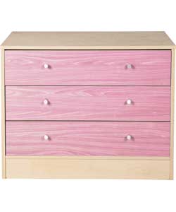 3 Drawer Chest - Pink