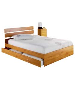 Double Pine Bed with Firm Matt