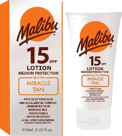 Malibu, 2102[^]0107476 Lotion with Miracle Tan SPF15