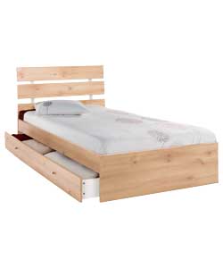 Single Beech Bed with Luxury Firm Matt