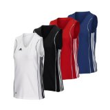 Adidas T8 Womens Clima Tank Shirt (Large Red/White)