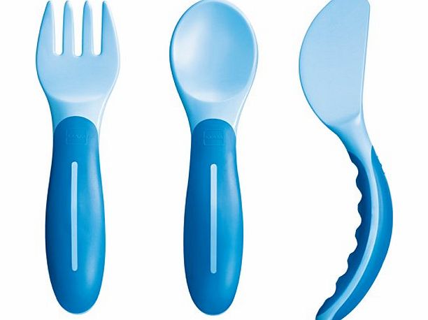 MAM Babys First Cutlery Set (Blue)
