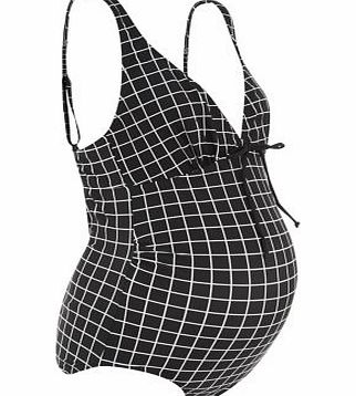 Mamalicious Maternity Mamalicious Black Grid Check Swimsuit 3373303