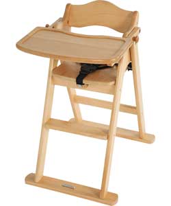 Folding Wooden Baby Highchair