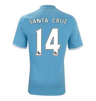 Umbro 2010-11 Manchester City Umbro Home Shirt (Santa