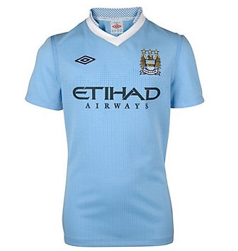 Man City Umbro 2011-12 Manchester City Home Umbro Football Shirt