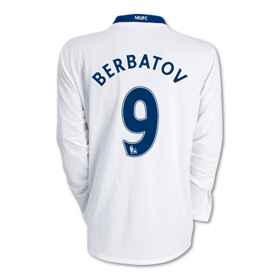 Nike 08-09 Man Utd L/S away (Berbatov 9)
