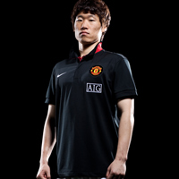 Man Utd Nike 09-10 Man Utd Travel Polo Shirt (Black)