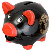 United Black Piggy Bank.