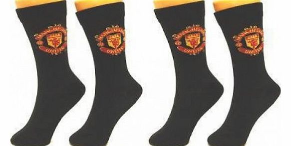 Manchester United 2 PAIR Pack of Mens Socks
