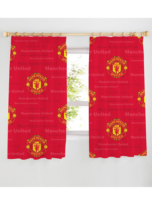 Manchester United FC Echo Curtains 54` Drop