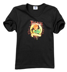 Womens Trivium Scroll Skinny T-Shirt Black