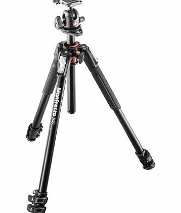 Manfrotto 190 Kit with Aluminium 3 Section Horizontal Column Tripod and Ball Head