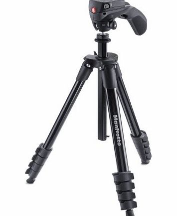 Manfrotto Compact Action Black Travel Tripod for Camera