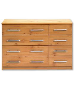 4 Wide 4 Narrow Drawer Chest - Pine
