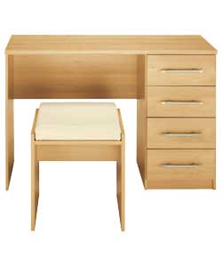 Golden Oak Dressing Table and Stool