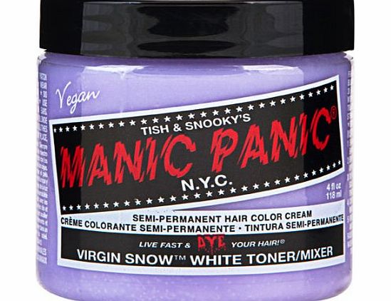 Manic Panic  Cream Formula Semi-Permanent Hair Color - Virgin Snow - White Toner / Mixer