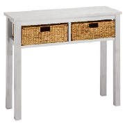 Manila 2 Drawer Console Table, White