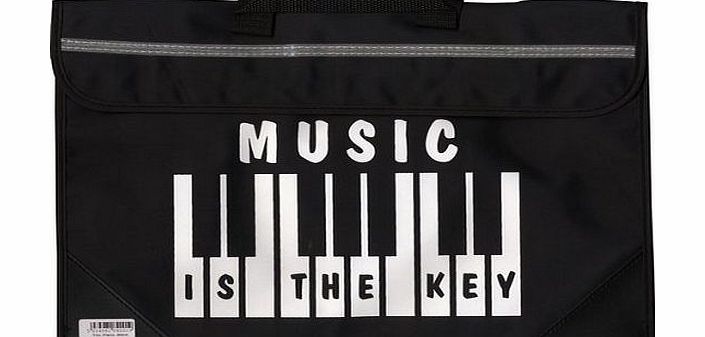 Mapac Piano/Keyboard Music Bag - Music Is The Key (Black)