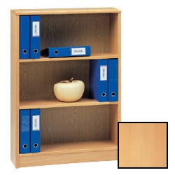 Maple Wood Real `Maple Wood` Veneer 80cm Low Wide Bookcase