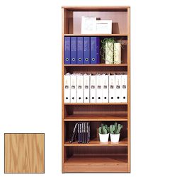 Maple Wood Real `Maple Wood` Veneer 80cm Wide Bookcase -