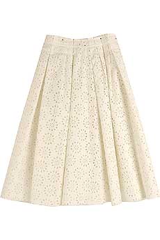 Marc Jacobs Broderie Anglaise Cotton Skirt