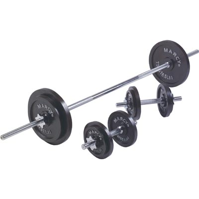Marcy 50Kg Barbell and Dumbell kit (standard plates)