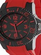 Marea Mens Sports Red Silicone Strap Watch