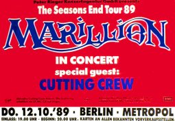 Seasons End Tour - Berlin 12th October 1989 Music Poster