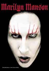 Marilyn Manson Head Shot Textile Poster